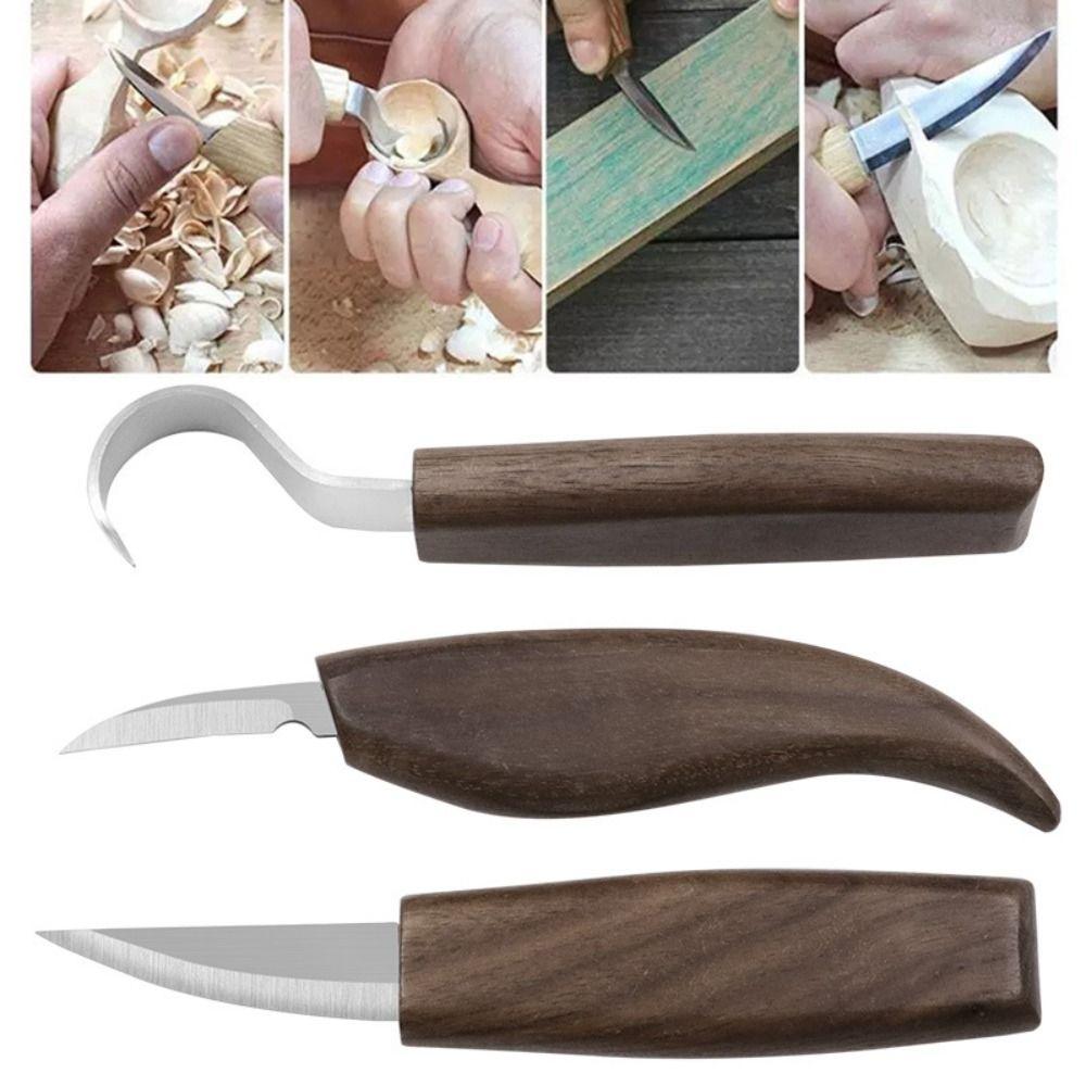 Set de Herramientas para Tallado en Madera Grabado Cuchillo de Manualidades Antideslizante Afilador Cuchillo de Tallado en Madera Carpintería