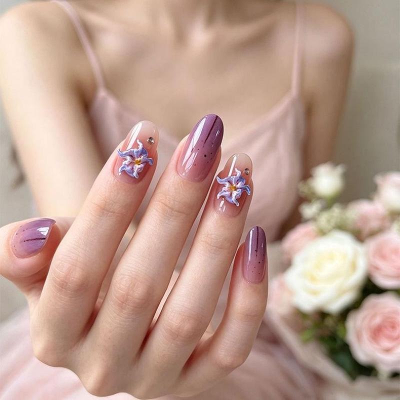 50 Stück Harz Mini Bunte Blume Kunst Nagel Dekorieren 3D Blume Applikationen Diy Nagelkunst Dekor Zubehör Bastelbedarf