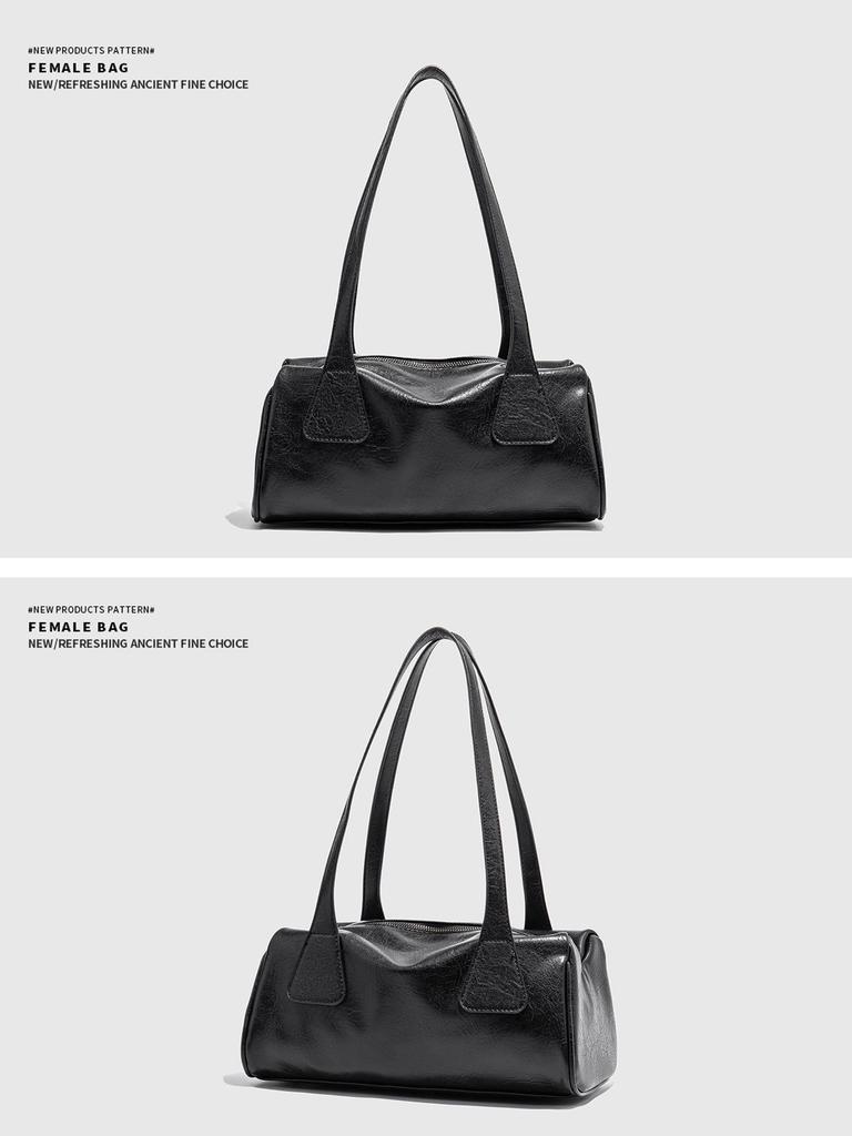 2026 Women's Spring/Summer Korean Baguette Bag: Versatile Retro Shoulder Bag for Casual Commute