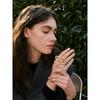 Yhpup Minimalistischer Edelstahl Herz Geometrisch Hohl Ring Glattes Metall Kreativer Charme Finger Schmuck Bijoux Femme