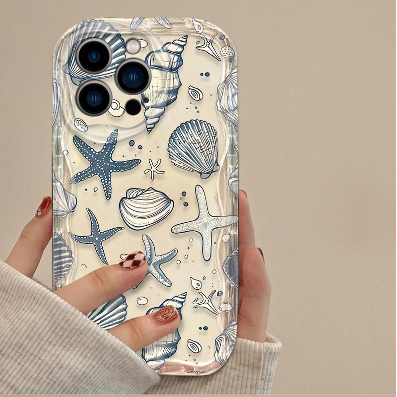 Colorful Marine Organism 3D Wave Case For iPhone 16 15 14 13 12 11 Pro Max X XR XS 8 7 Plus SE 2020 Shockproof Silicone Cover