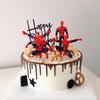 Spider-Man Cake Figurine, Cartoon Toy Baking Accessory for Boys' Birthday Desserts