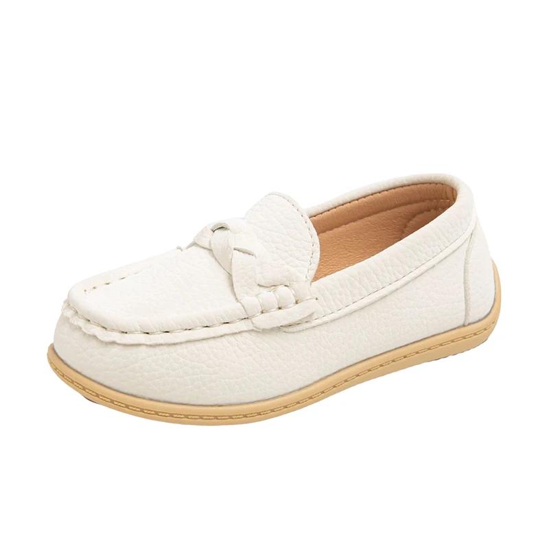 Spring Autumn Girls Causal Uniform School Shoes New Versatile Kids Simple Boys Leather Shoes Fashion Children's Flat Loafers