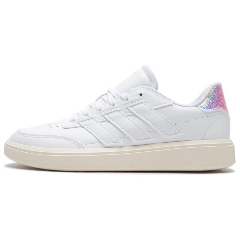 Adidas Courtblock Comfortable Leather Breathable Low-Top Running Shoes Women Sneakers White IF6464