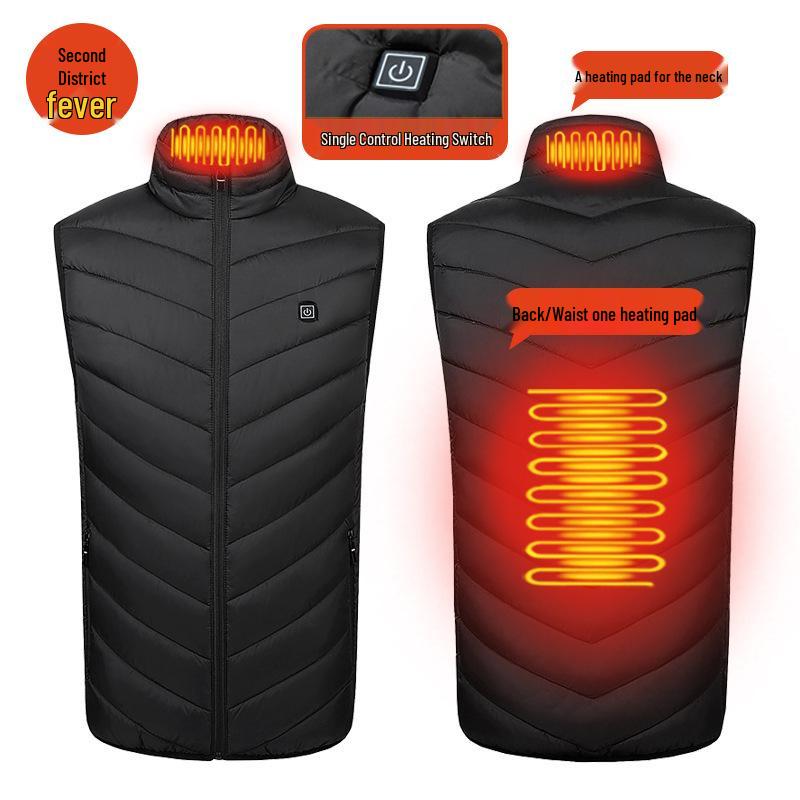 The BAY Heren Winter Smart Elektrisch Verwarmd Vest met 28 Verwarmingszones M