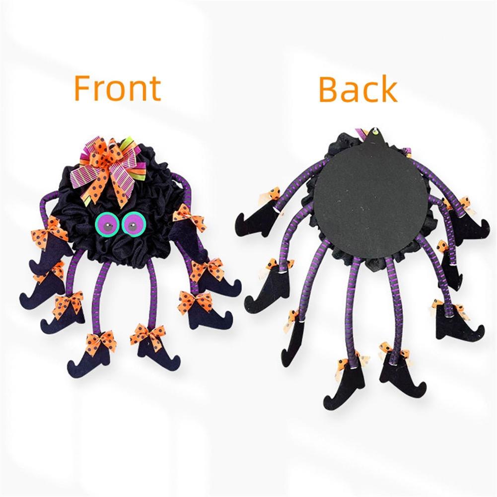 Halloween Party Wreath Hanging Welcome Sign Long Legged Witch Wall Hanging Front Door Decorative Outdoor Pumpkin Decoration