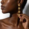 Ocean Style Gold Color Conch Drop Earrings for Women Classic Geometry Long Hanging Earrings Holiday Beach Summer Jewelry