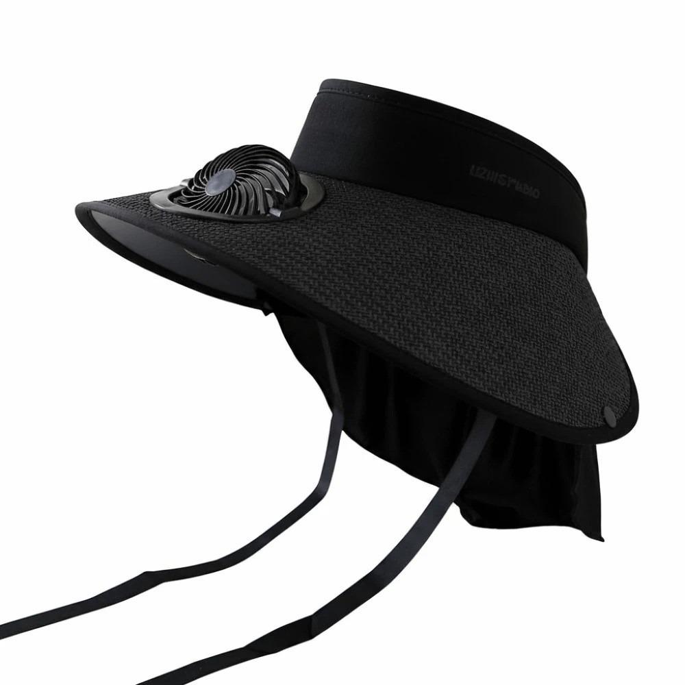 Long-lasting Rechargeable Fan Hat Portable Wide Brim Fan Hat Fishing Sun Shading Cap  Travel