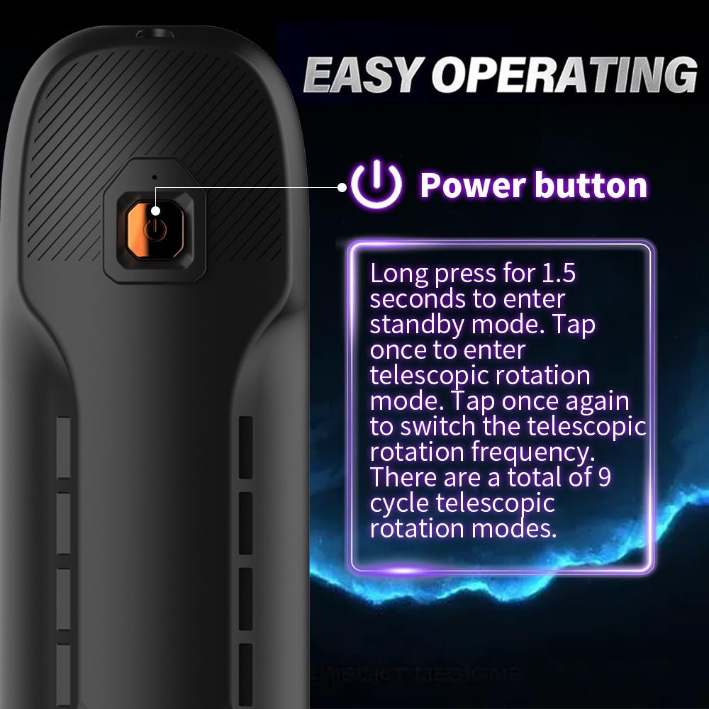 Automatic Male Masturbator With 3D Textured Sleeve 10 Thrusting Modes Adult Sex Toys For Men