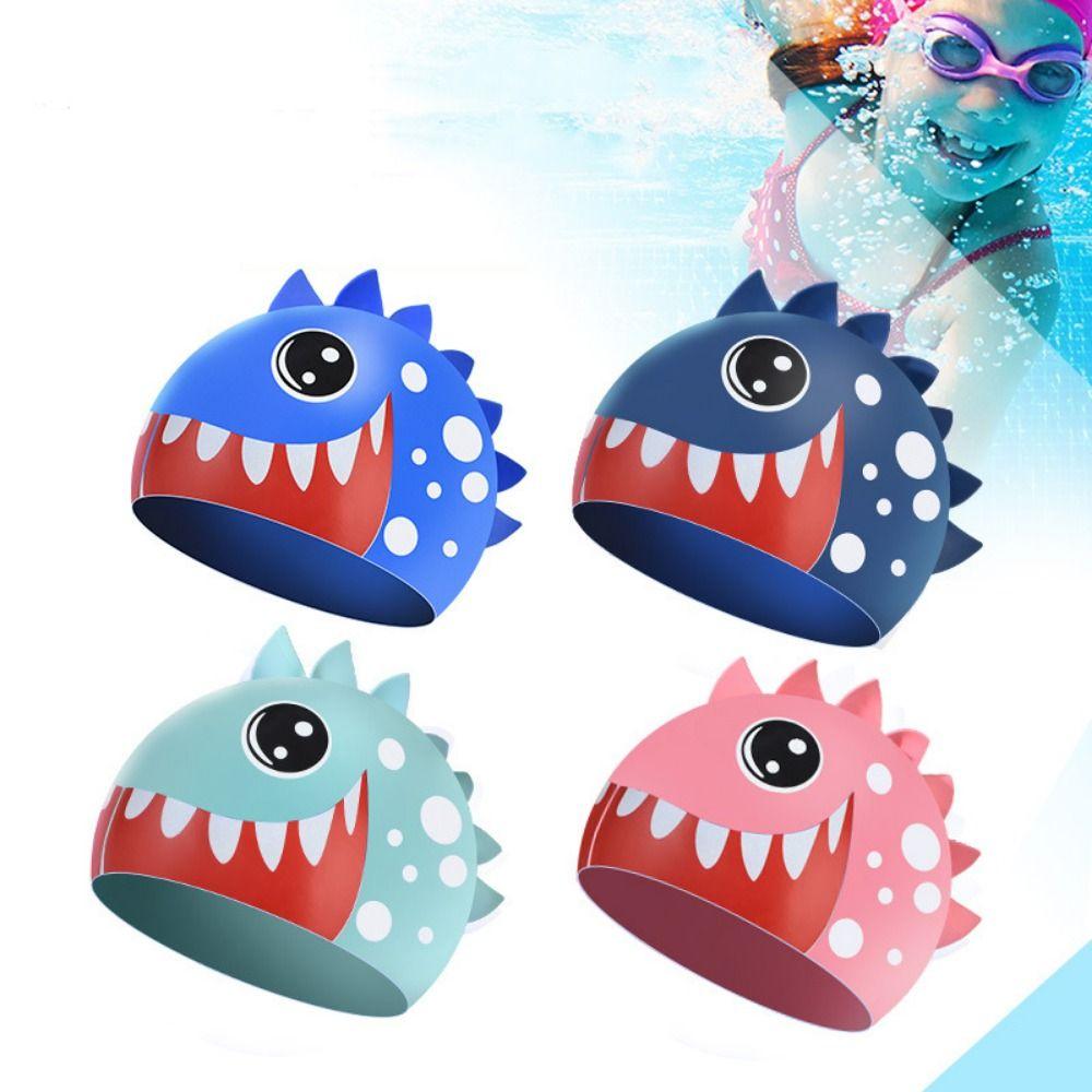 Cartoon Animal Children's Swimming Cap Waterproof Printed Swimming Cap  Boys and Girls
