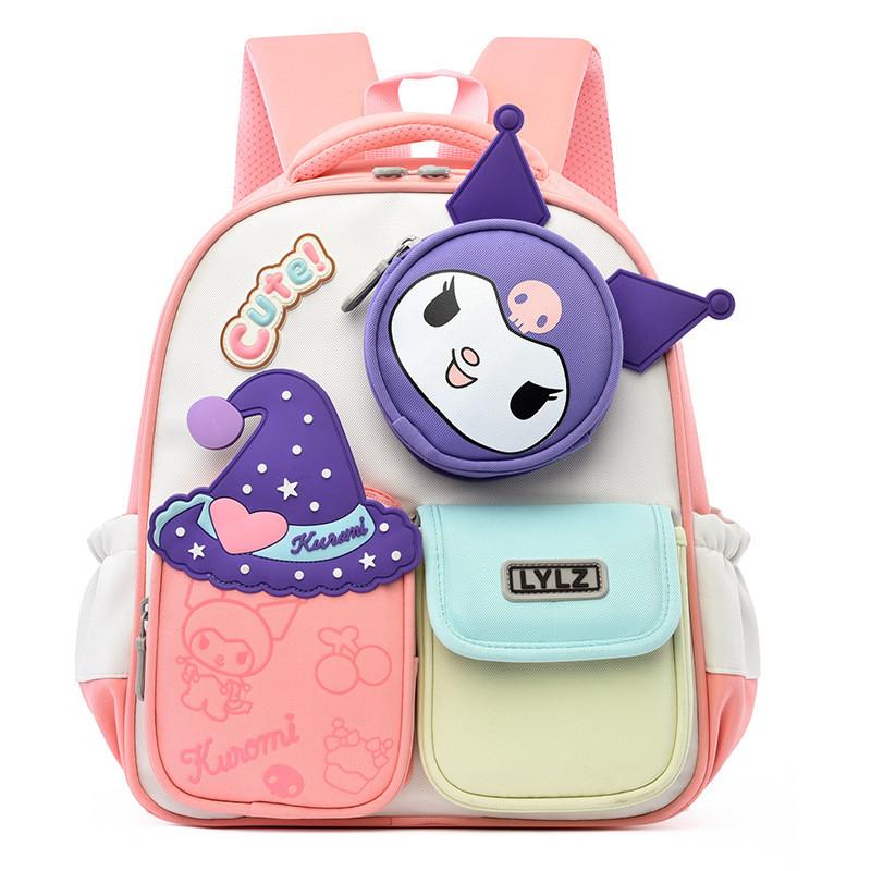 Kuromi Kindergarten Backpack For Kids Cartoon Large Capacity Lightweight School Bag