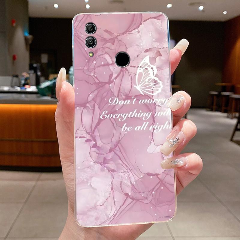 Phone Case For Honor 10 Lite/Huawei P Smart 2019 Coque Butterfly Bow Protective Casing Transparent Soft Silicone TPU Cover Funda