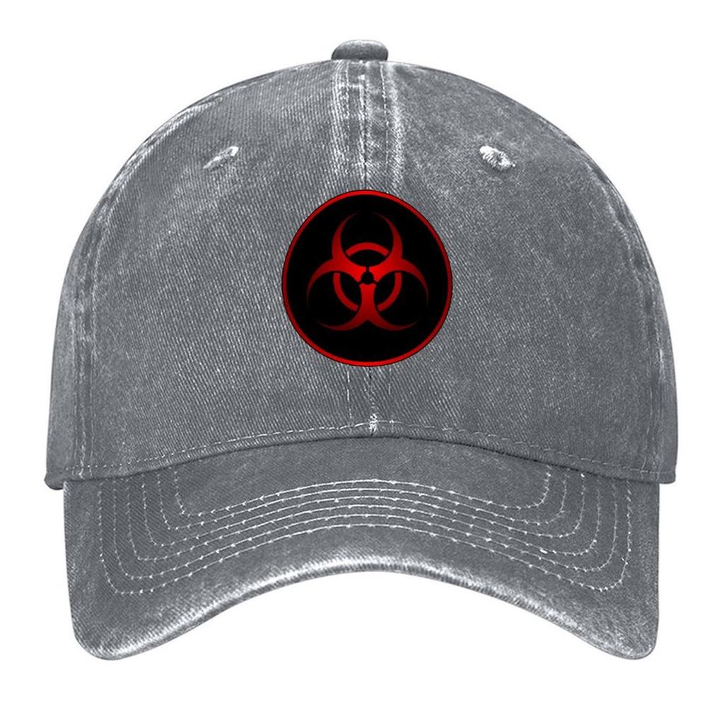2026 Red Biohazard Symbol Baseball Cap Hip Hop Snapback Cap Hat Beach Golf Wear Women's Hats Men's
