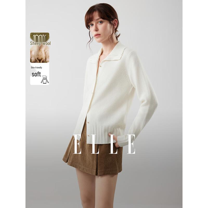 ELLE Women s 100% Merino Wool Knit Sweater S