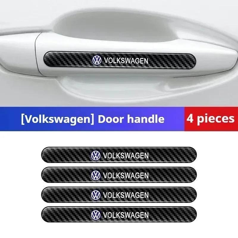 Car door bowl handle protective stickers Carbon fiber For VW Volkswagen Tiguan Passat Leon Golf 7 Ateca Octavia Car accessories