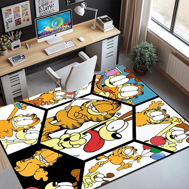 Garfield Pattern Rug, Indoor/Outdoor Mat, for Picnic, Gameroom, Bedroom, Office, Living Room, Home Decor Carpet, Birthday Gift