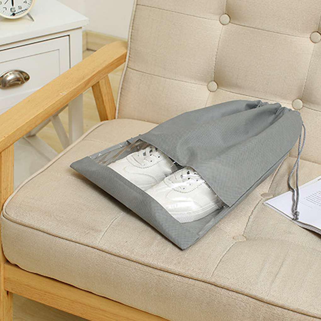 Home Laundry Shoe Travel Portable Pouch Tote Drawstring Storage Bag Organizer