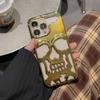 3D Hohl Schädel Callous Telefon Fall für iPhone 15 14 ProMax Plus 13 12 11 Pro Max Luxus Beschichtung Stoßfest Ghostface weiche Abdeckung