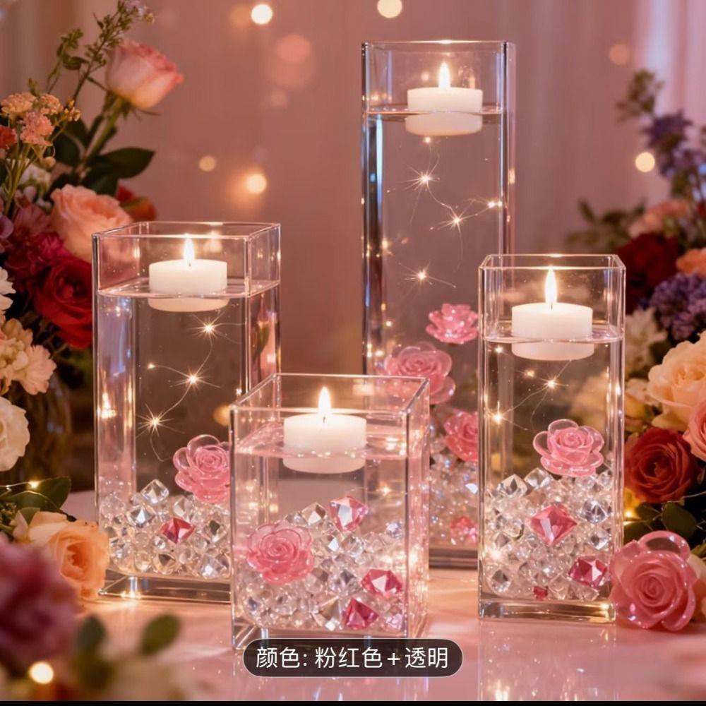 800PCS Mixed Color Acrylic Diamonds 5 Size Artificial Diamonds Gem  Home Decoration