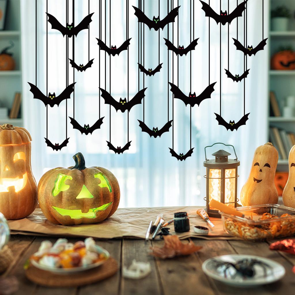 Paper Bat Decorations Ceiling Hanging Ornament Festival Decoration for Door Window Wall Indoor and Outdoor Use