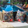 2 Pack Multicolor Boho Mandala Pillow Covers Double Sided Print Floral Ethnic Outdoor Cushion Cases Home Decor