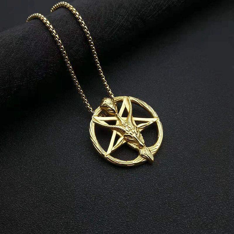 Vintage Pan God Pendant Necklace, European Style Men's & Women's Jewelry