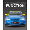 1/18 Nissan Skyline Ares GTR GT-R R34 Alloy Track Sports Car Model Diecast Metal Racing Car Vehicle Model Sound and Light Kids Toy Gift