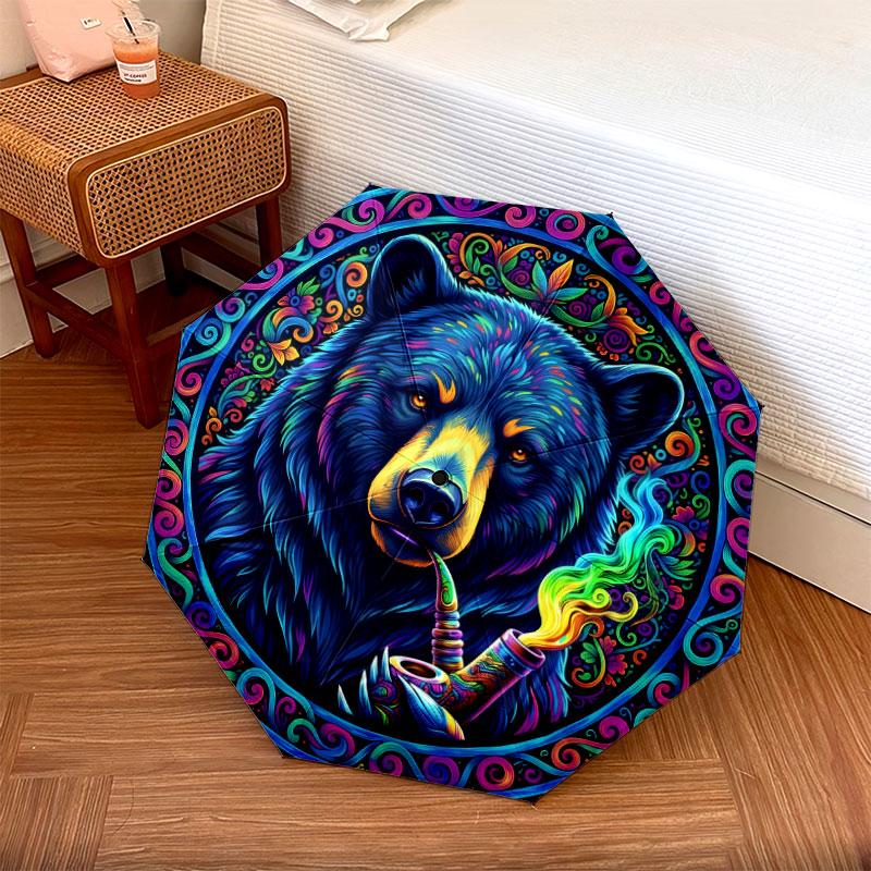 Colorfulanimals Pattern Pattern New Style Umbrella, 1 Piece Automatic Folding Umbrella, Portable Travel Umbrella, Outdoor Umbrella, Birthday Gift
