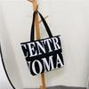 New Canvas Printed Women's Bag Fashionable Versatile Shopping Handbag Tote Bag Large-capacity Student Class Shoulder Bag