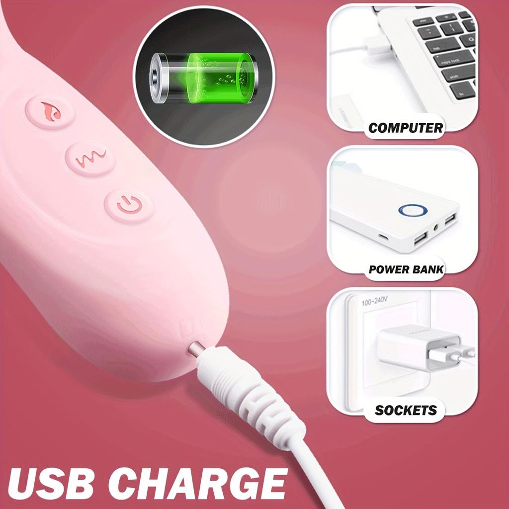 Dual Head Tongue Stretch Rabbit Vibrator 7 Frequency Vibrating Female Sex Toys G Spot Stimulation Dildo Vibrator Clitoral Stimulation Masturbation