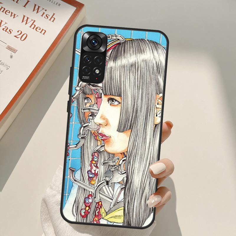 Shintaro Kago Horror Case For Xiaomi Redmi Note 11 10 Pro 8 9 9S 10S 11S 9A 9C 10A 10C K40 K50 Gaming Cover