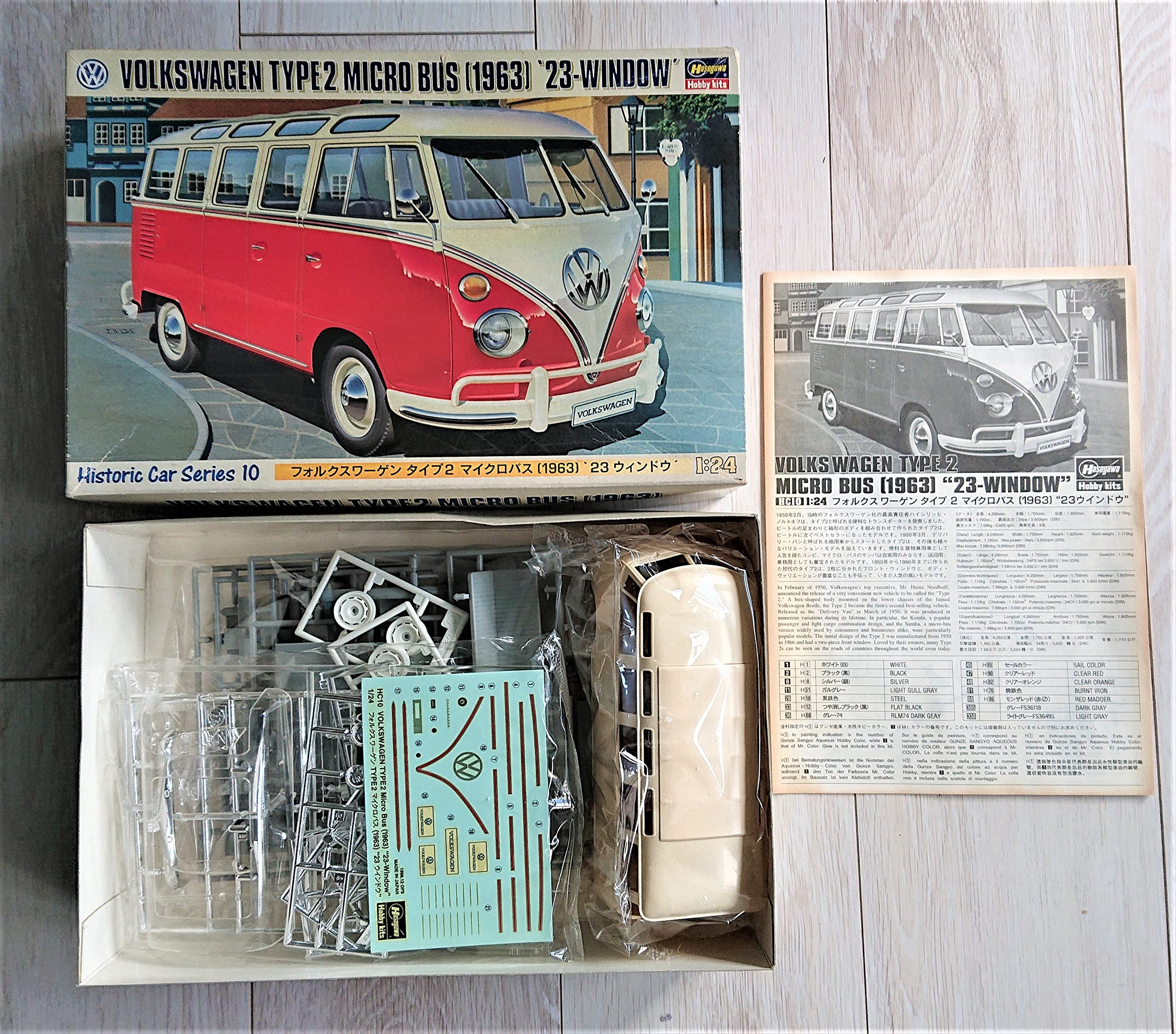 

Hasegawa Volkswagen Type 2 Микроавтобус 23 Окно 1/24 #HC10