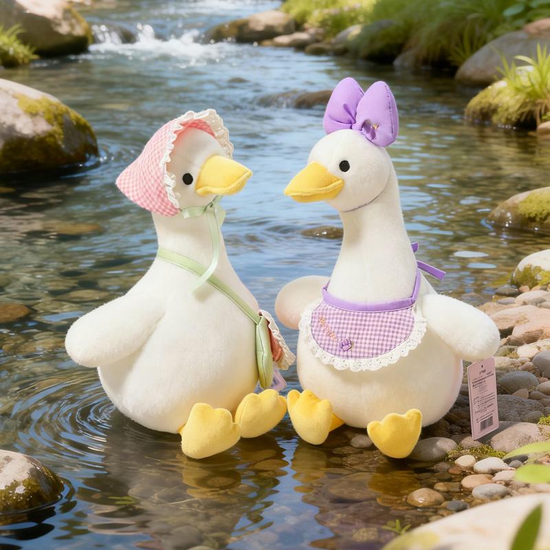 Sitting Posture Crooked Duck Soft Plush Toys Adorable Duck Stuffed Plush Animals Companion Dolls for Kids Birthday Gifts