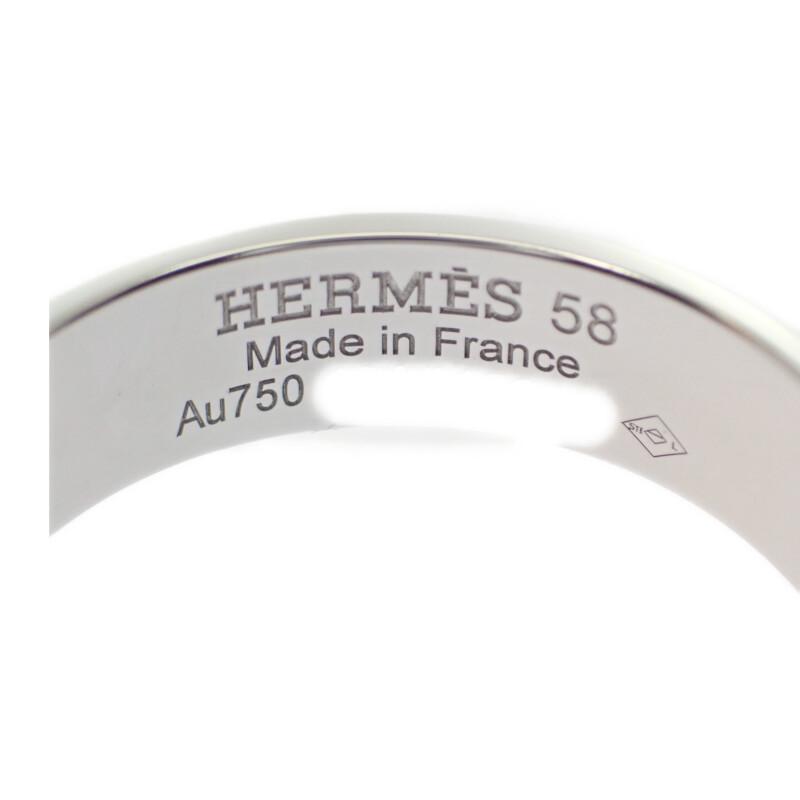 HERMES  H116601B #17.5(JP Size) 58  Ring K18 White Gold Women