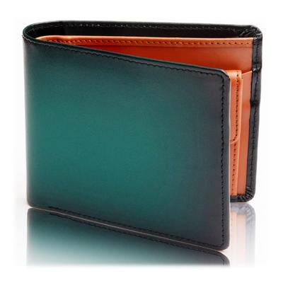 Mens Wallet 2-Fold Featured George Tokoros Setagaya Base Antique Leather 10 GRN-CML