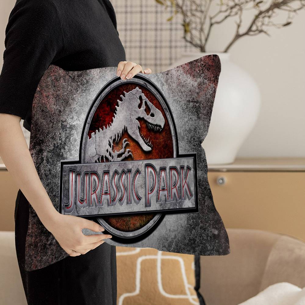J-Jurassic P-Park Kudde Gåva Hemmakontor Dekoration Sovrum Soffa Bil Kuddfodral fodral 45x45