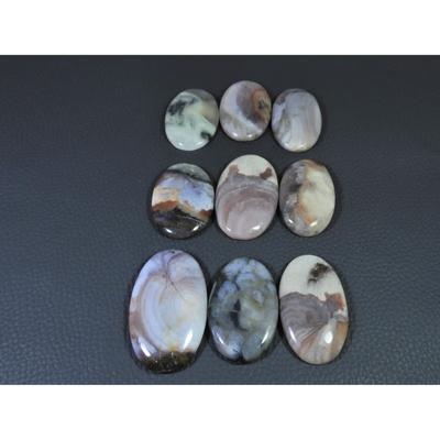 348Cts. Natural Crazy Lace Agate Oval Cabochon Loose Gemstone 09 Pcs Lot C-1552