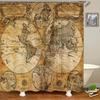 Funny Retro Vintage Car Shower Curtains Waterproof Bathroom Curtain Cool Old Newspaper Bath Curtain High Quality Shower Curtain