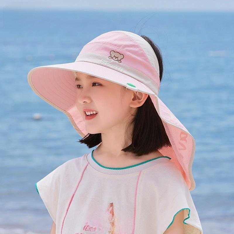 Kinder Sommer Sonnenhut mit breiter Krempe und atmungsaktivem Nylon für das Spielen im Freien