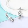 925 Silver Plated Dangle Charms Clasp Stopper Beads Fit Bracelet DIY Jewelry For Gift Making