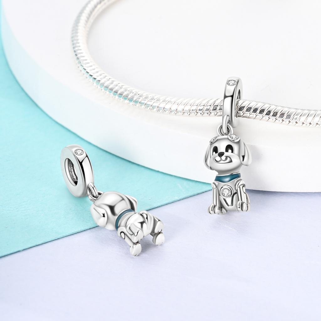 925 Silver Plated Dangle Charms Clasp Stopper Beads Fit Bracelet DIY Jewelry For Gift Making