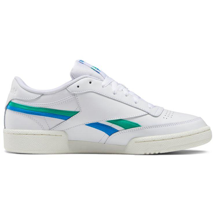 Reebok Club C Revenge Casual Comfortable Wrap Low-Top Sneakers Unisex Sneakers White Green Blue FV6368