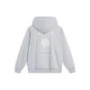 Li-Ning Li Ning Sports Trendy Collection Patterned Print Hooded Fleece Lined Loose Fit Pullover Sweatshirt Unisex Heather Gray AWDT897-1