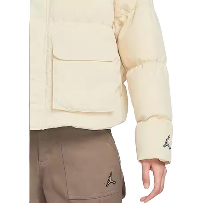 Jordan Puffer Jackets Women's Light Yellow Stand Collar Moderate Other DR0547-234
