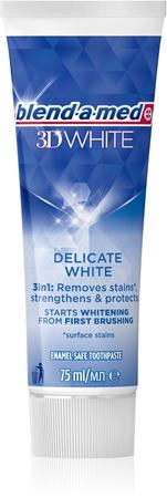 

Blend-a-med 3D White Delicate White whitening toothpaste TU прозрачный