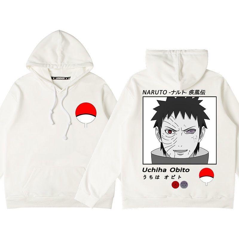 Naruto Anime Co-marqué Sweat Hommes Automne À Capuche Plus Velours Tout-match Hong Kong Style Ins Tendance Naruto Sasuke Veste