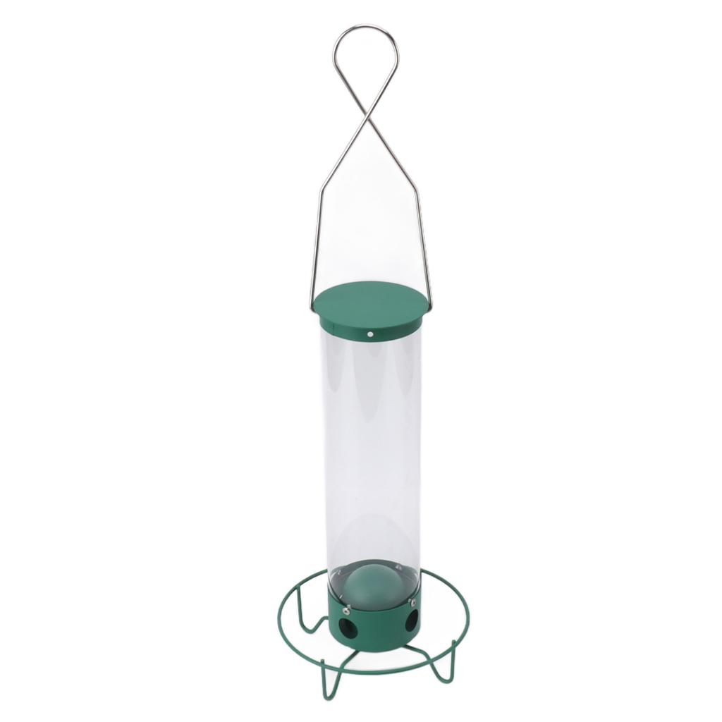 Squirrel Proof Wild Bird Feeder Large Capacity 4 Holes Portable Outdoor Hanging Bird Feeder Easy To Fill Weather