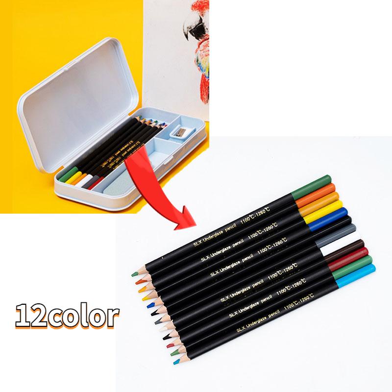 

Ceramic Art Underglaze Colored Pencils Blank Hooks Coloring Pen Blank Painting Pen Ceramic DIY Set Painting Brush