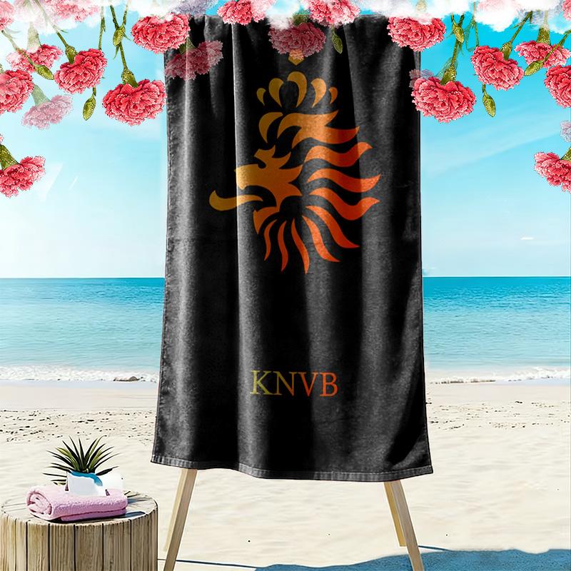 KNVB Print Beach Towel, Large Soft Quick Dry Towel for Beach Camping Swimming