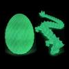22cm 3D Printed Dragon 8.5cm Dragon Egg Chinese Festival Dragon Figurine Crystal  Egg Funny Home Office Cool ornament Decoration